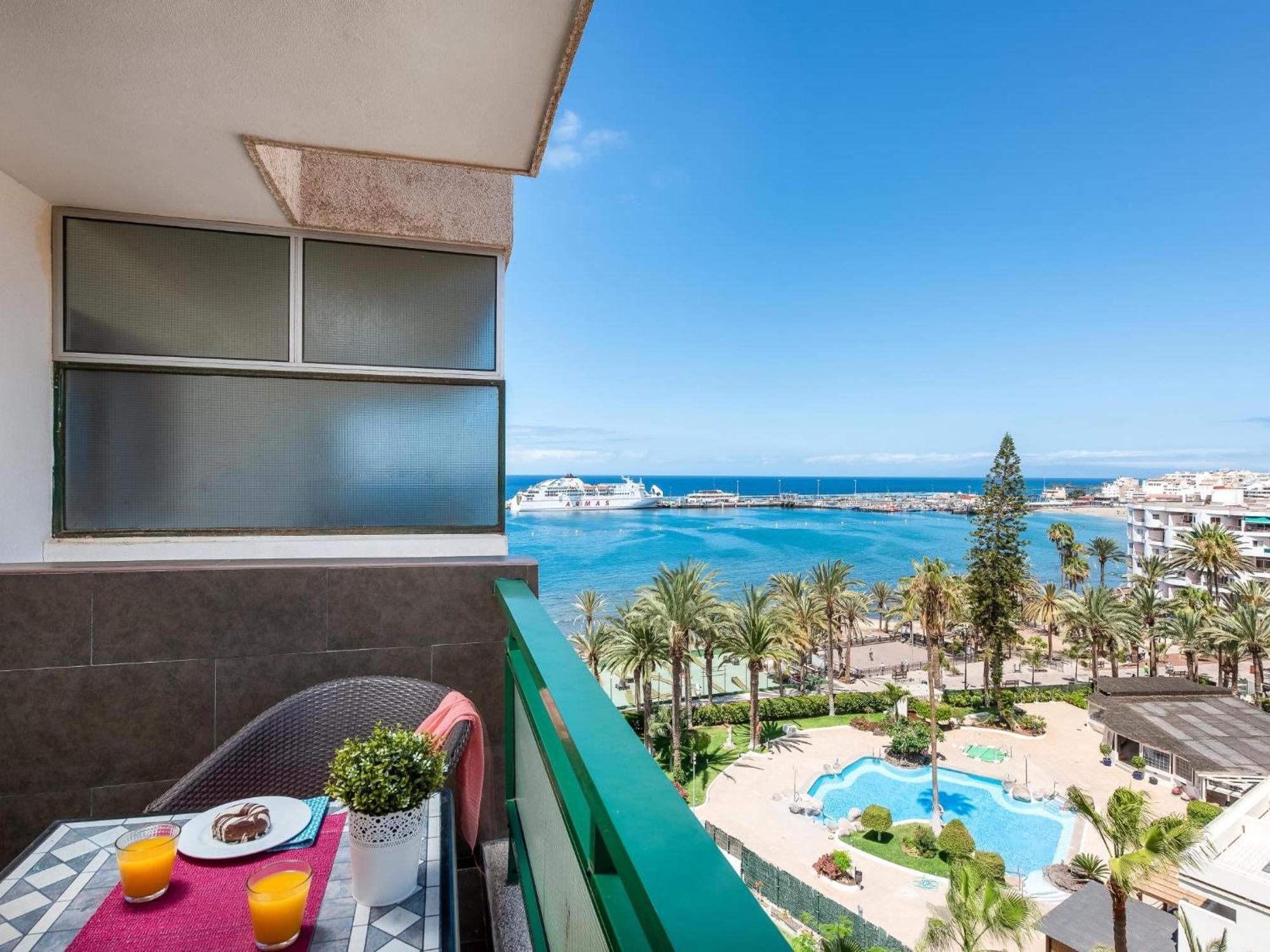 603 Comodoro Studio Beach Front Los Cristianos (Tenerife) Exterior foto