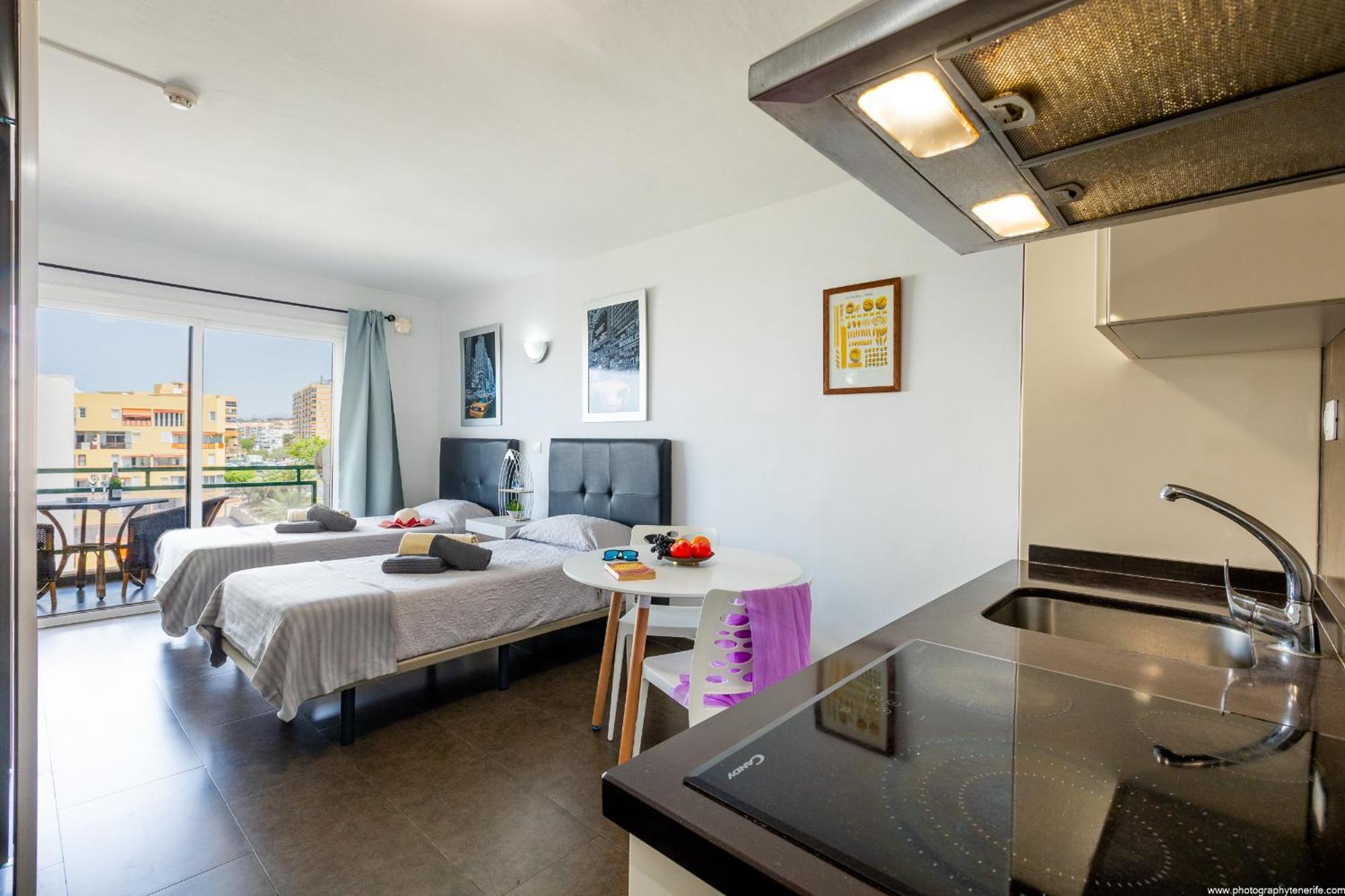 603 Comodoro Studio Beach Front Los Cristianos (Tenerife) Exterior foto